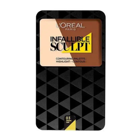 L'Oréal Paris Infallible Sculpt Contouring Palette in shade 03 Deep Brown, medium dark