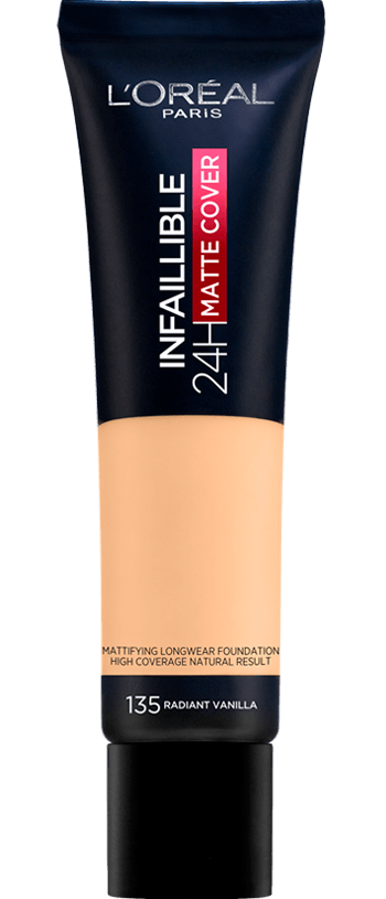 L'Oréal Infallible Matte Cover Foundation 135 Radiant Vanilla bottle