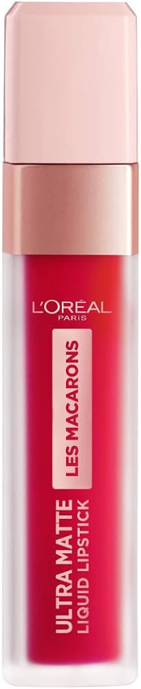 L'Oréal Macarons Liquid Lipstick 828 Frambois vibrant pink shade
