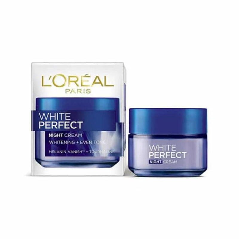 L'Oréal White Perfect Night Cream jar front view