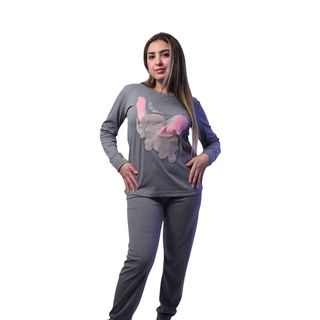 Cute Pink Elephant Pajama For Women