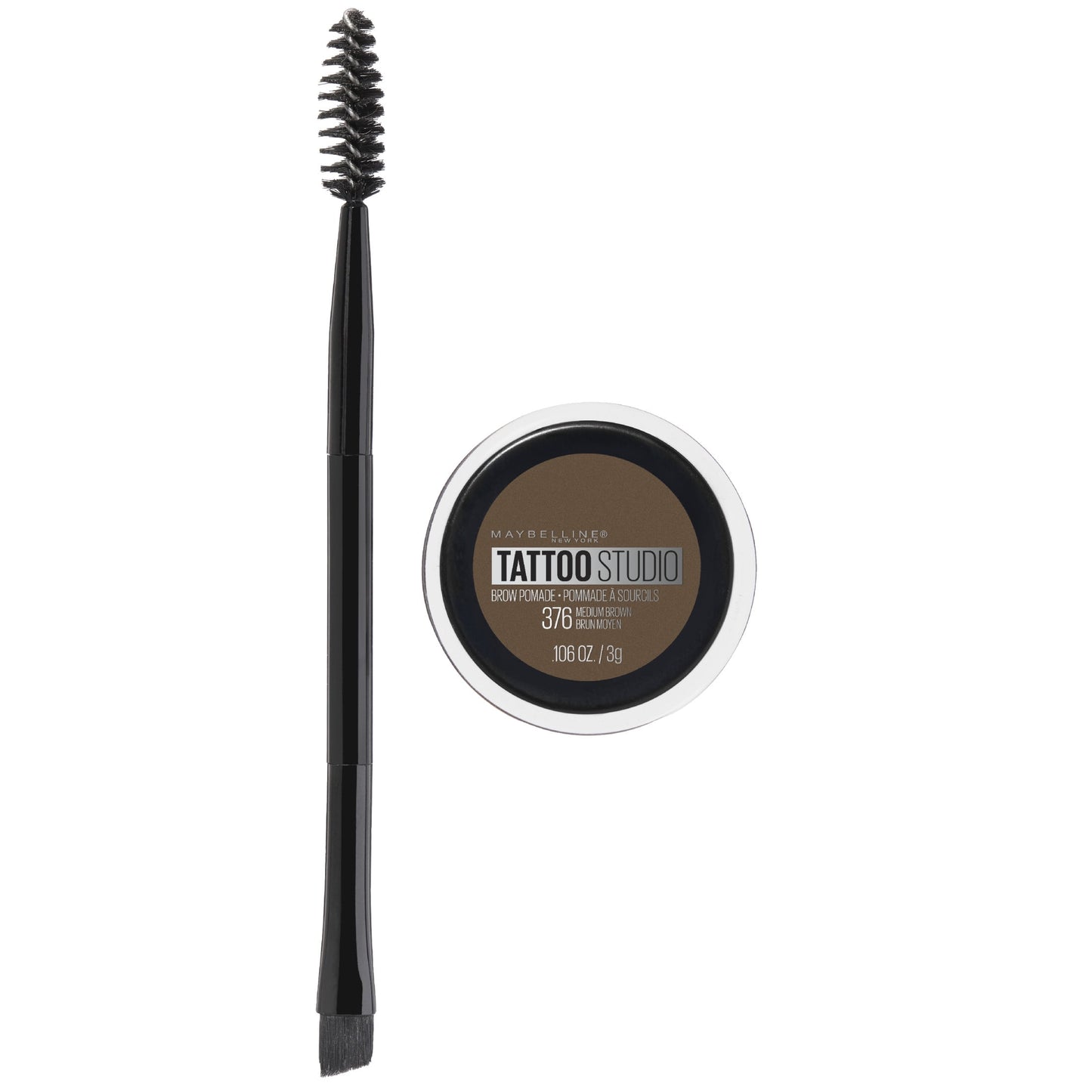 Maybelline Tattoo Brow Medium Brown 7758 packaging and applicator
