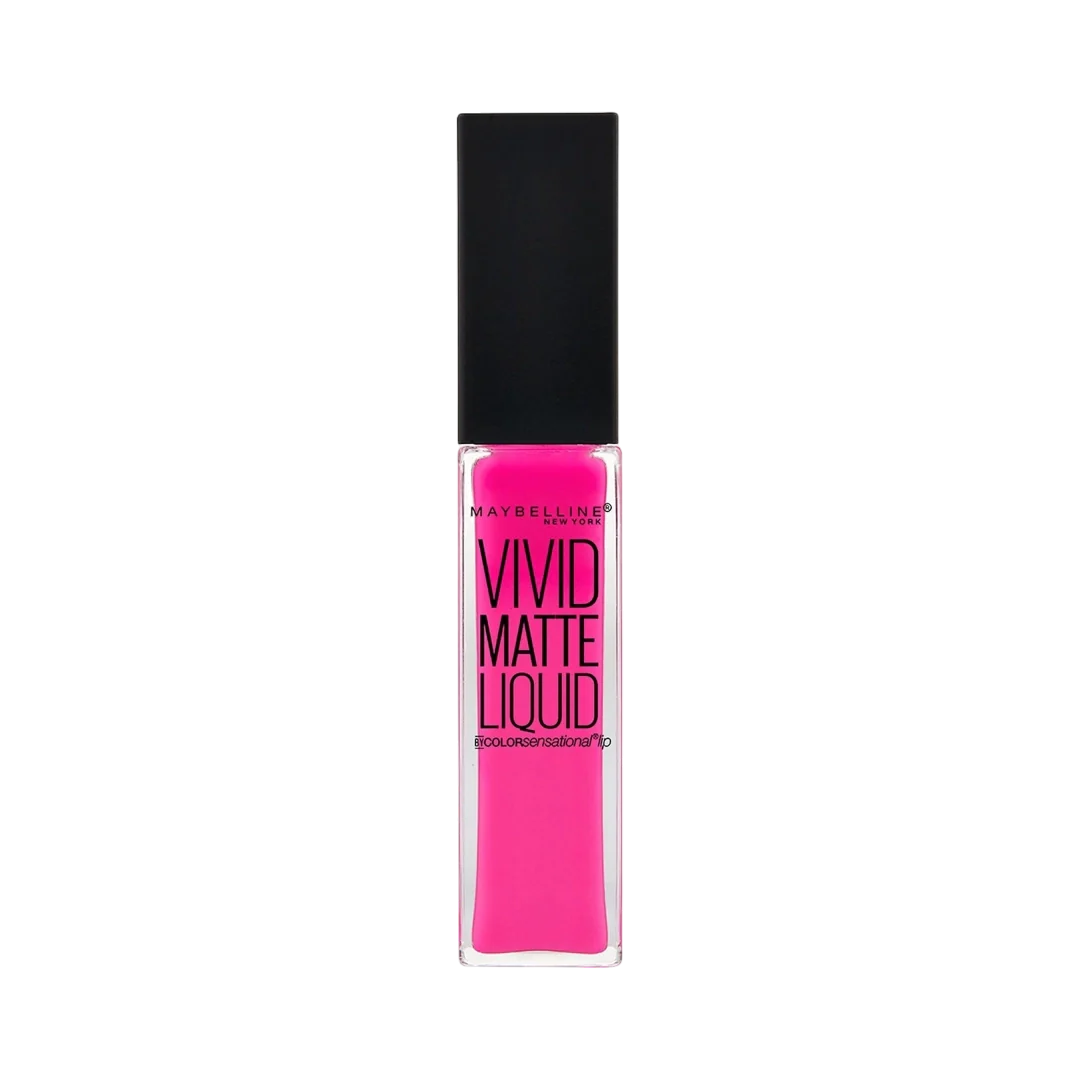 Maybelline Lipstick Lips Lacquer Vivid Matte Liquid - 15 Electric Pink