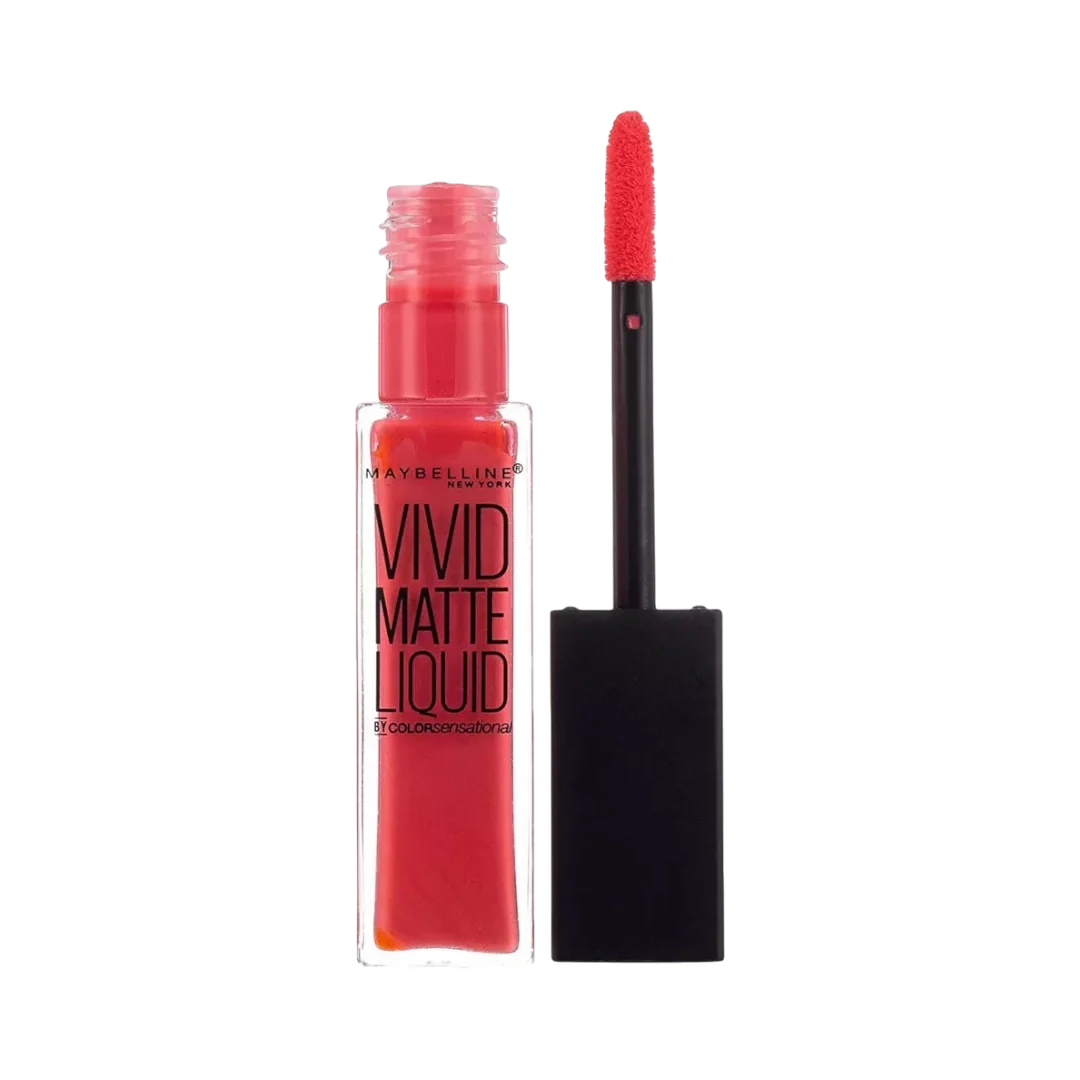 Maybelline Lipstick Lips Lacquer Vivid Matte Liquid - 20 Coral Courage