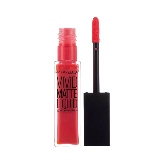 Maybelline Lipstick Lips Lacquer Vivid Matte Liquid - 20 Coral Courage