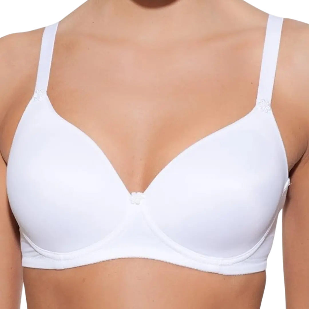 Selene Camila non-wired padded bra in white