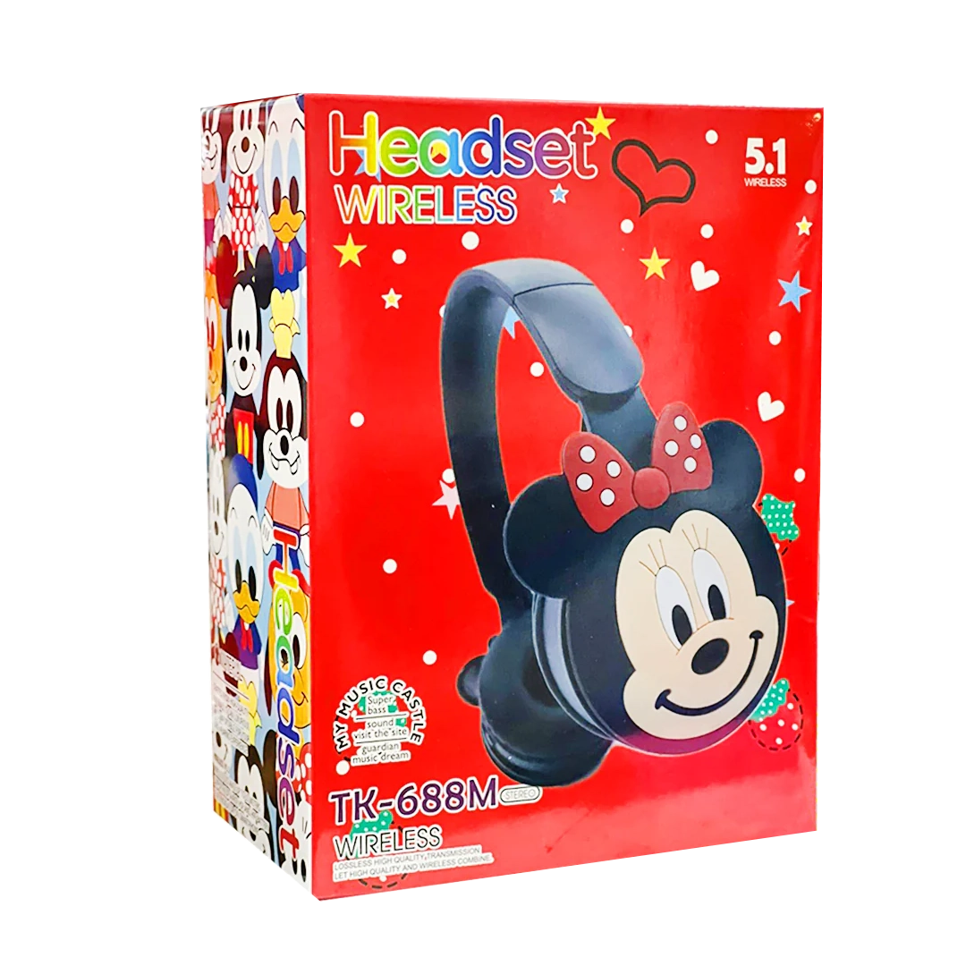 Wireless Mickey And Minnie Mouse Bluetooth Headphones