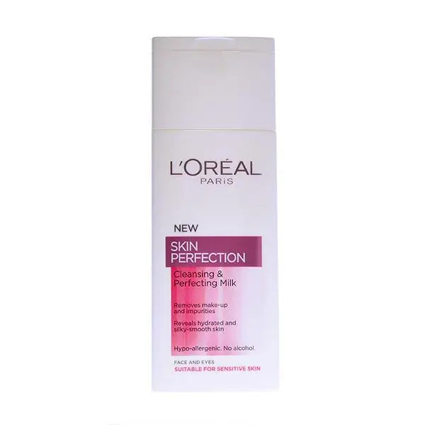 L'Oréal Paris Skin Perfection Cleansing & Perfecting Milk 200ml gentle makeup remover and facial cleanser for sensitive skin