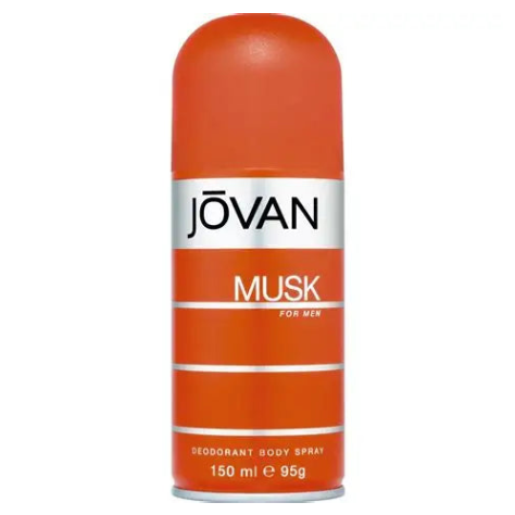 Jovan Musk Deodorant Spray 150ml men's long-lasting musk body spray
