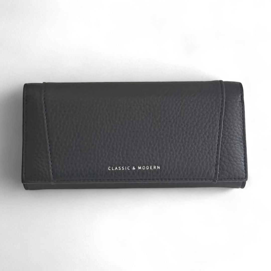 Textured Leather Wallet For Women
