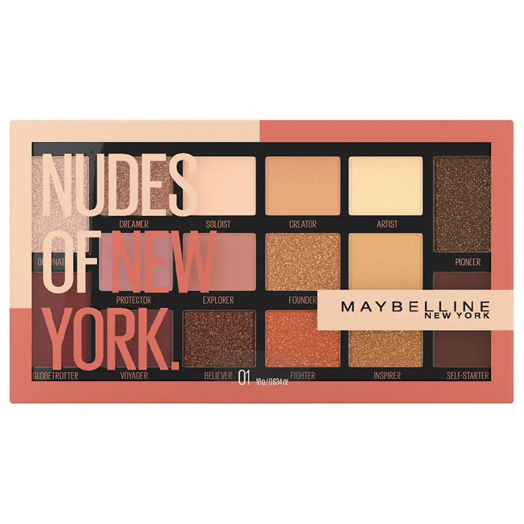 Maybelline Nudes of New York Eyeshadow Palette 18g Nude Shades