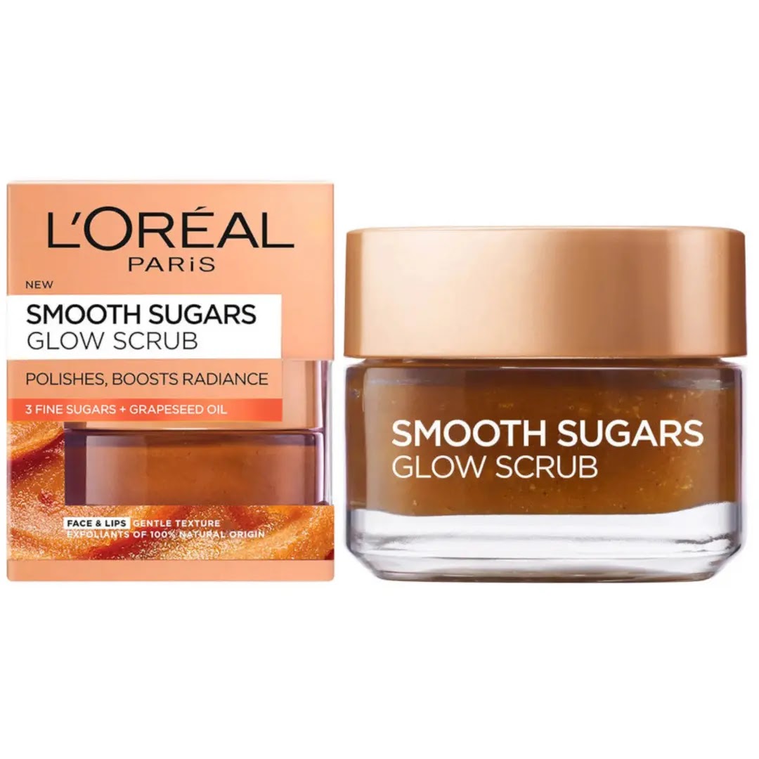 L'Oréal Smooth Sugars Scrub Grape Seed Oil Exfoliation 50ml