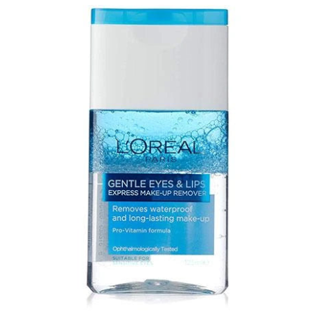 L'Oréal Paris Gentle Eyes &amp; Lips Express Make-Up Remover 125ml for waterproof eye and lip makeup removal
