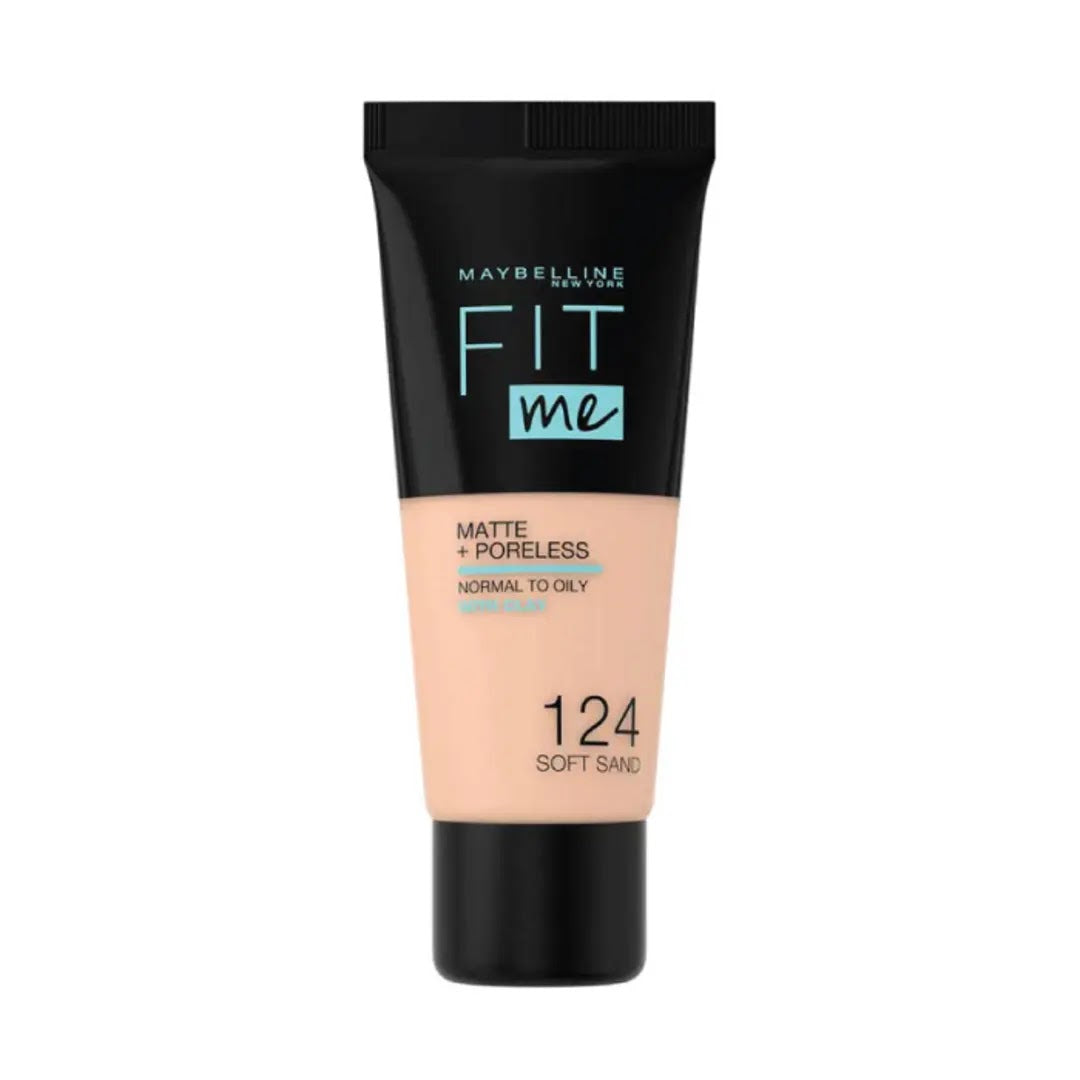 Maybelline Fit Me Foundation 124 Soft Sand Matte Finish