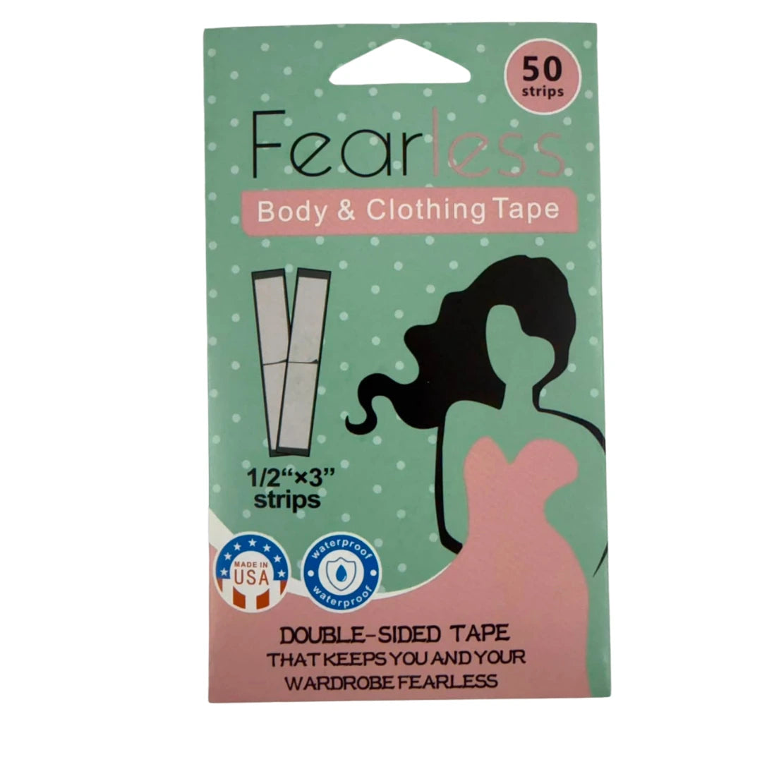 Fearless Body & Clothing Tape – 50 Double-Sided Waterproof Fashion Tape Strips