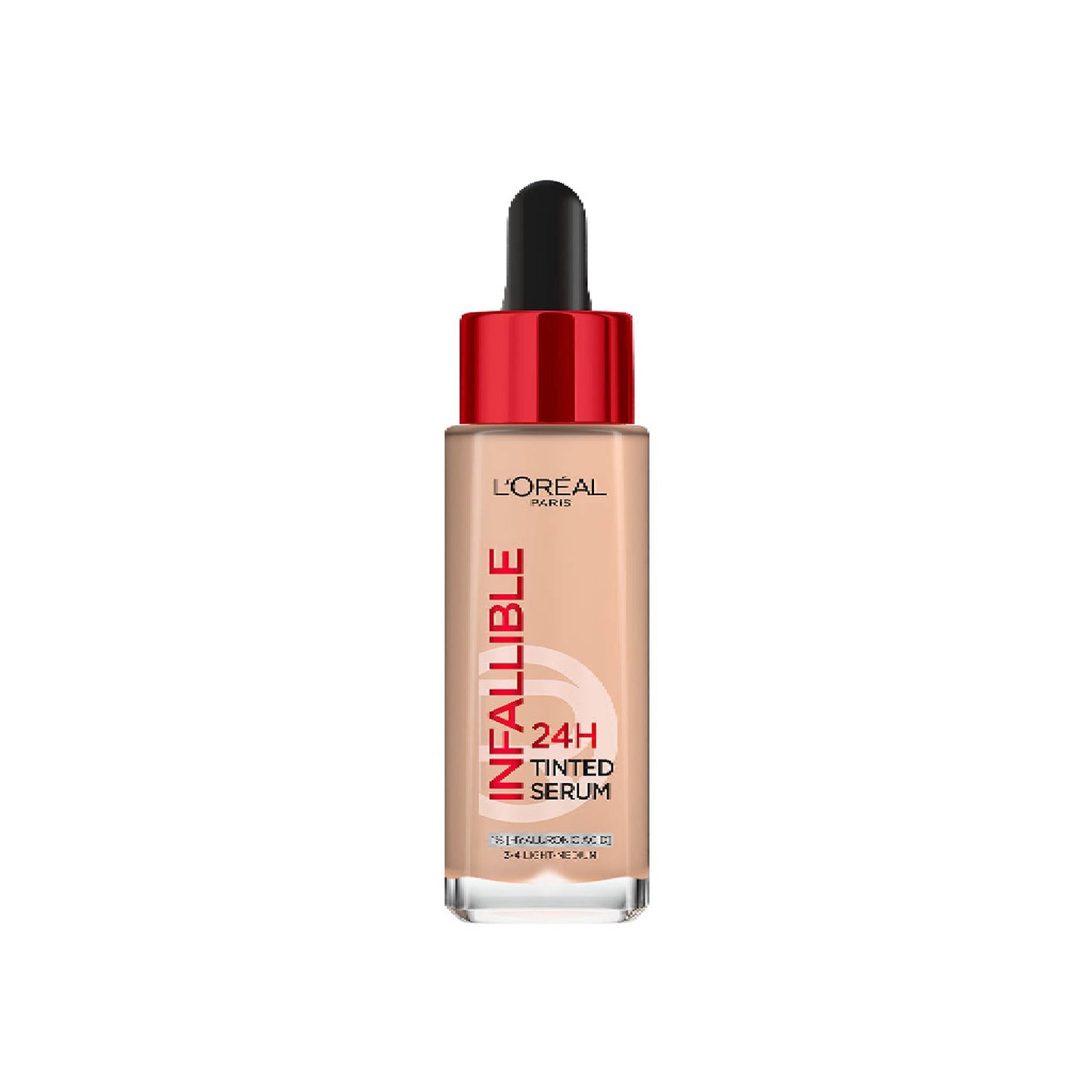 L'Oréal INF.24H Tinted Serum 3-4 Light-Medium bottle