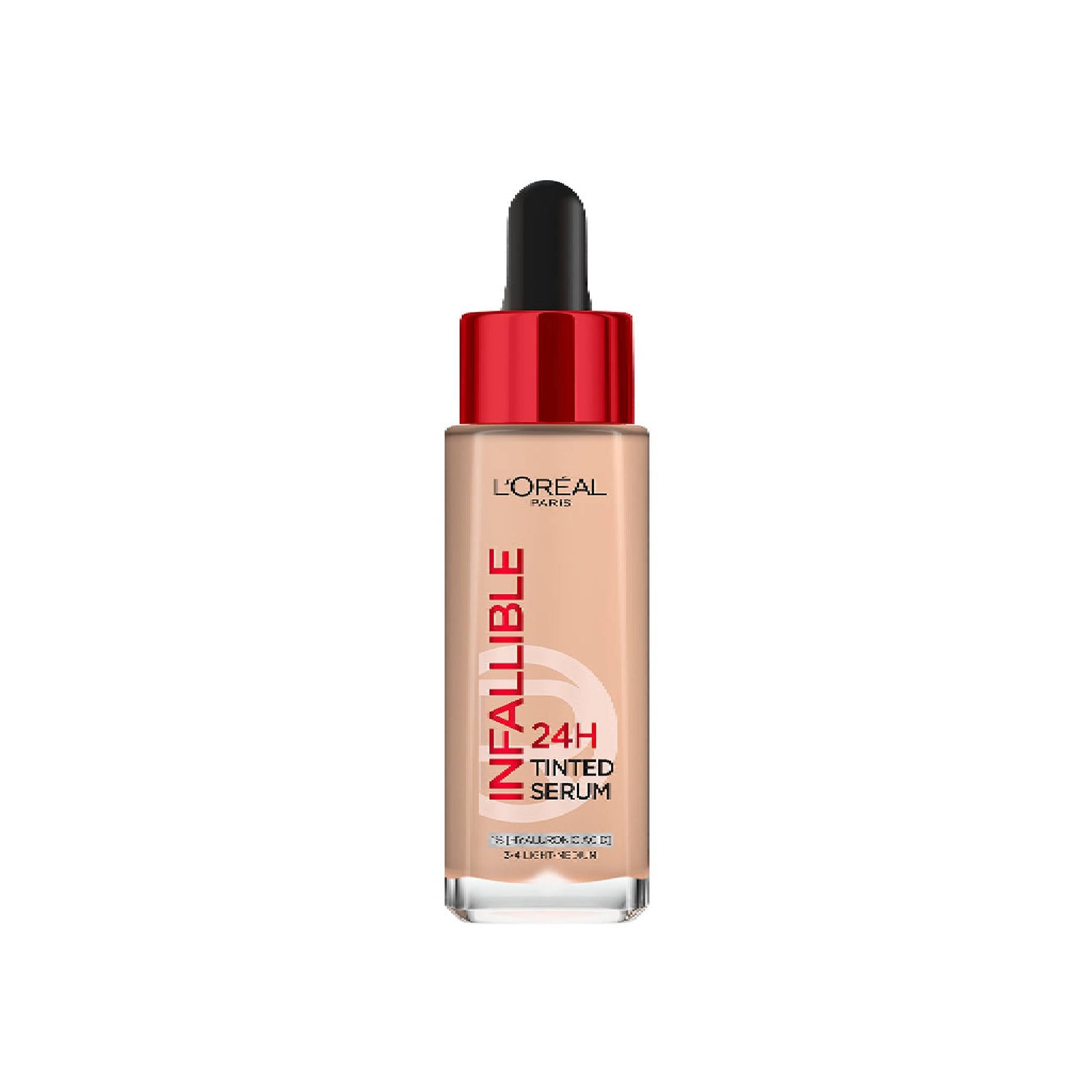 L'Oréal INF.24H Tinted Serum 3-4 Light-Medium bottle
