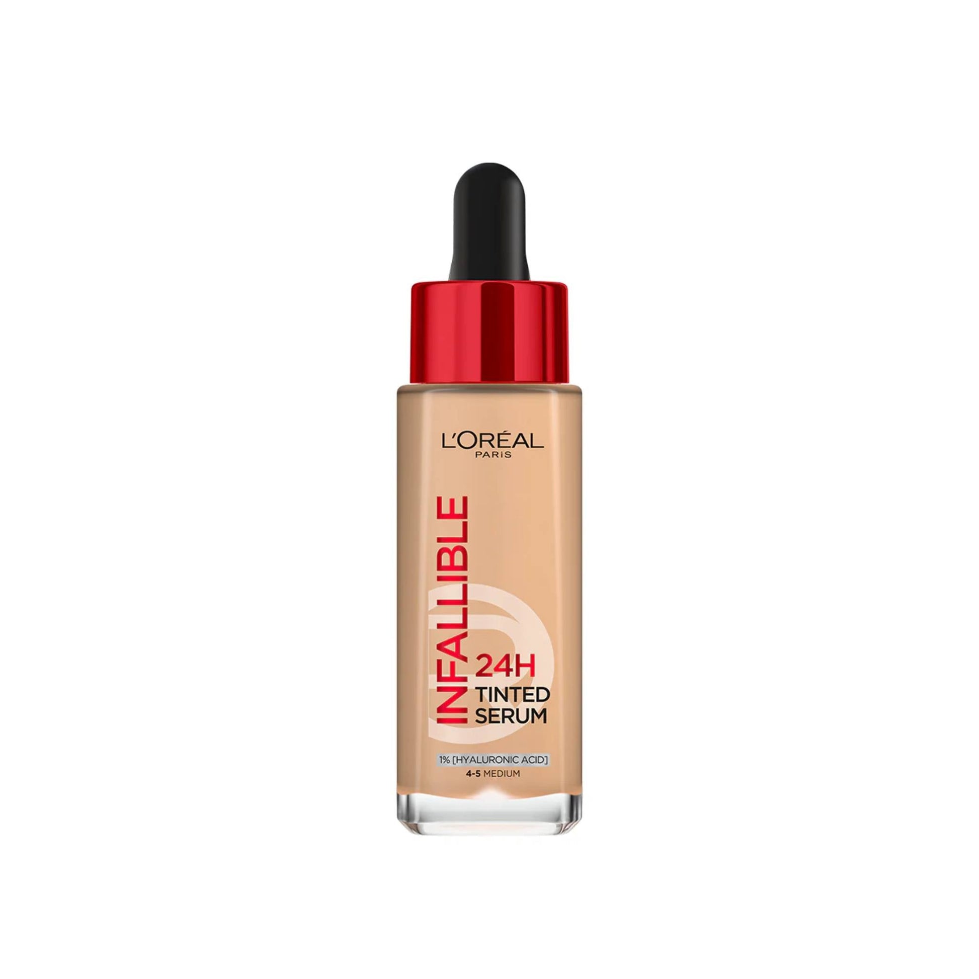 L'Oréal Paris INF.24H Tinted Serum 4-5 Medium bottle