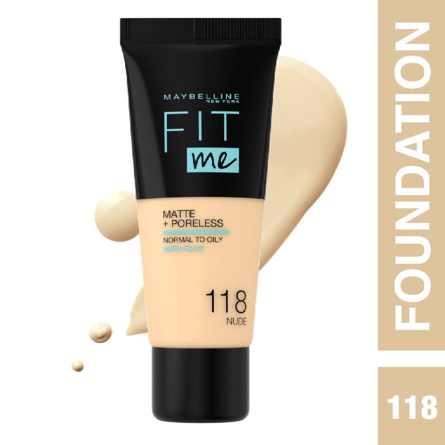 Maybelline Fit Me Foundation 118 Nude bottle