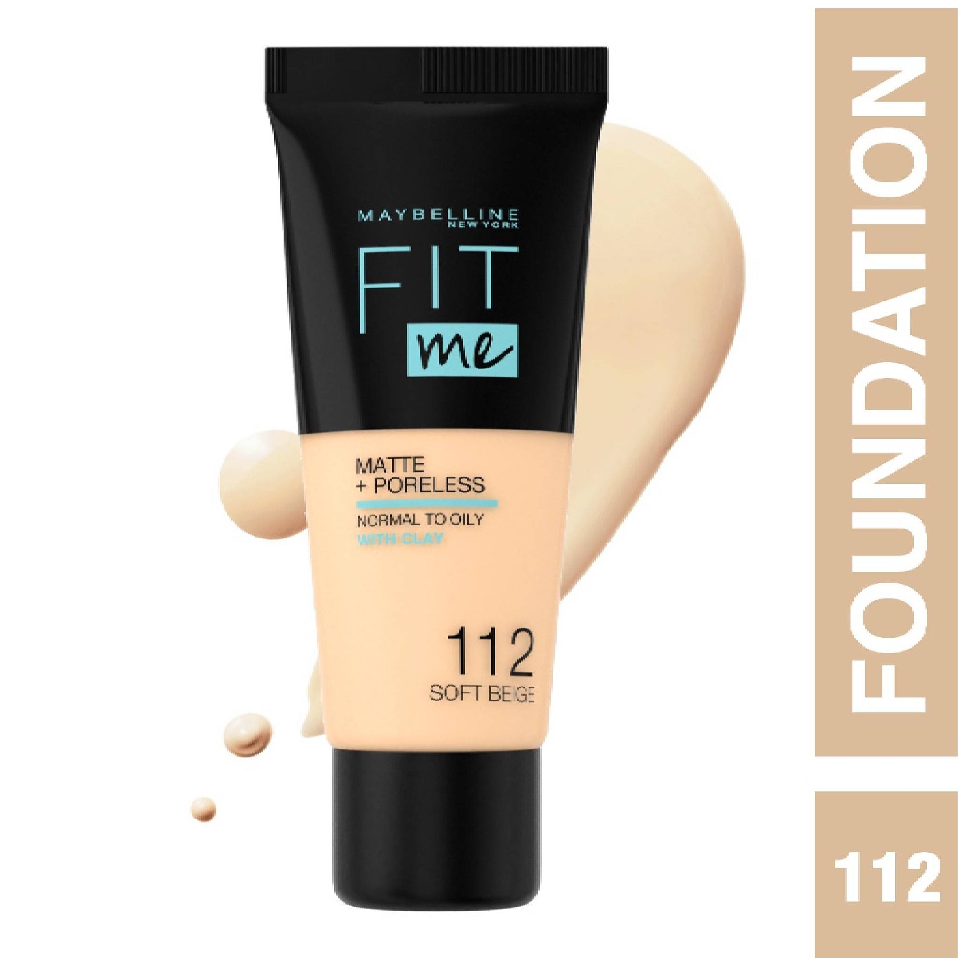 Maybelline Fit Me Foundation 112 Soft Beige bottle