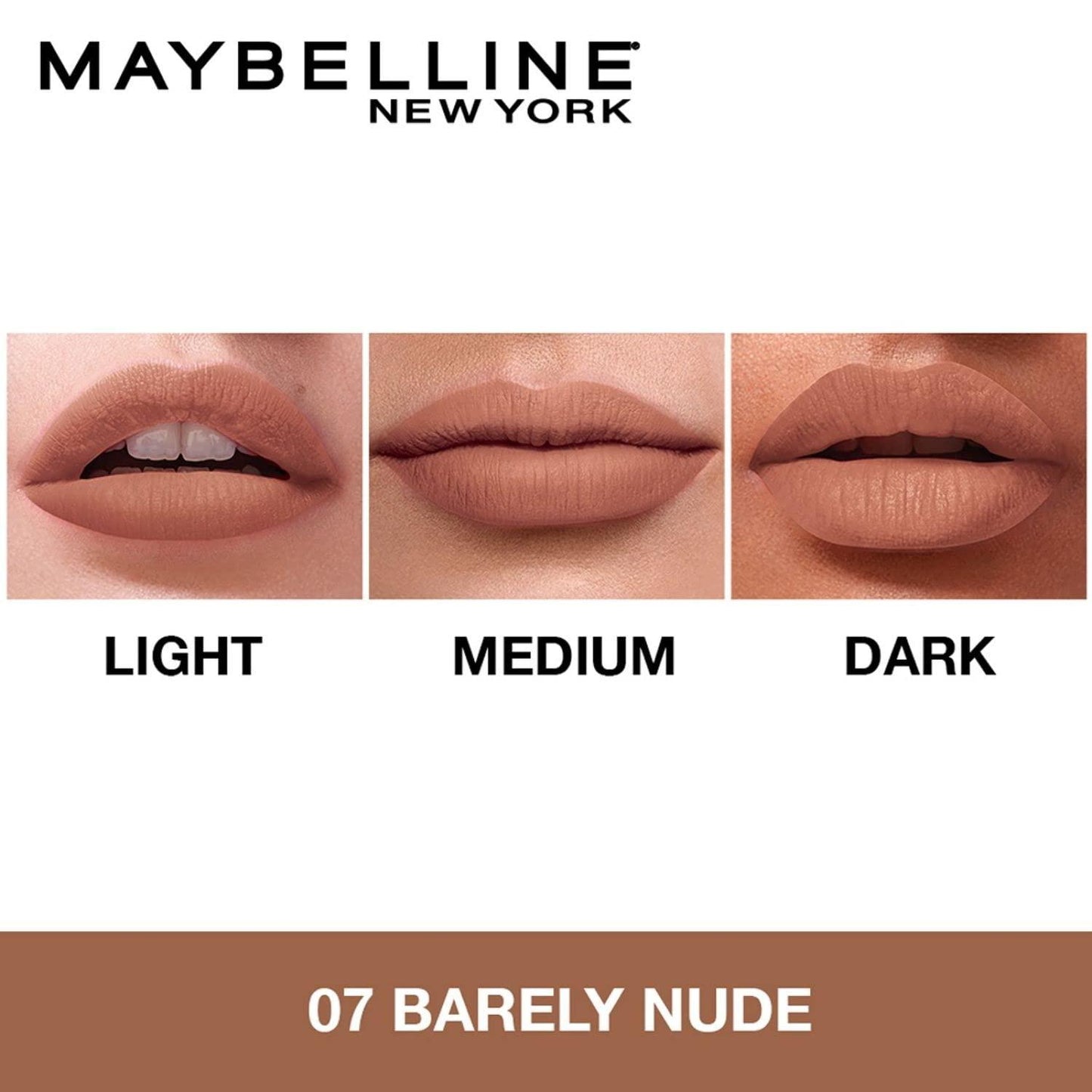 Maybelline Sensational Liquid Matte Lipstick 07 Barely Nude