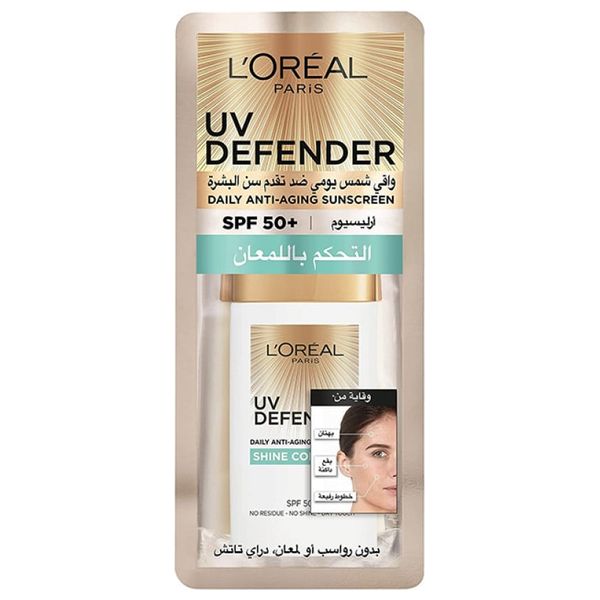 L'Oréal UV Defender SPF 50+ Matte & Fresh sunscreen bottle 50ml
