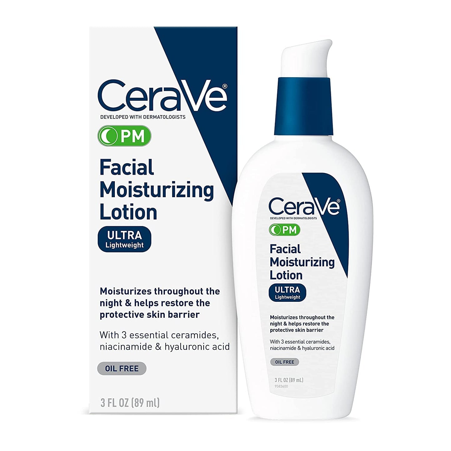 CeraVe PM Facial Moisturizing Lotion 89ml bottle