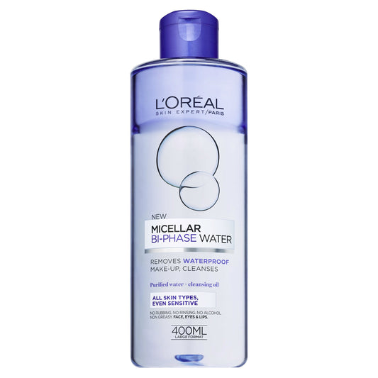 L'Oréal Bi-Phase Micellar Water 400ml bottle