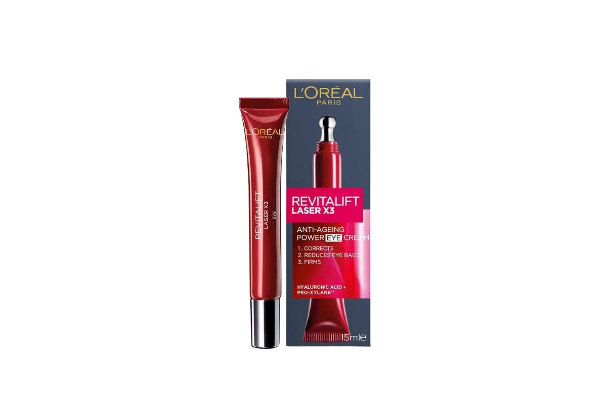 L'Oréal Revitalift Laser X3 Eye Cream 15ml packaging and product