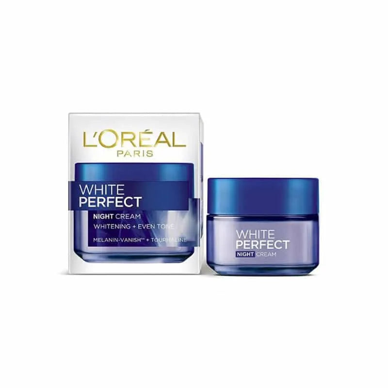 L'Oréal White Perfect Night Cream jar front view