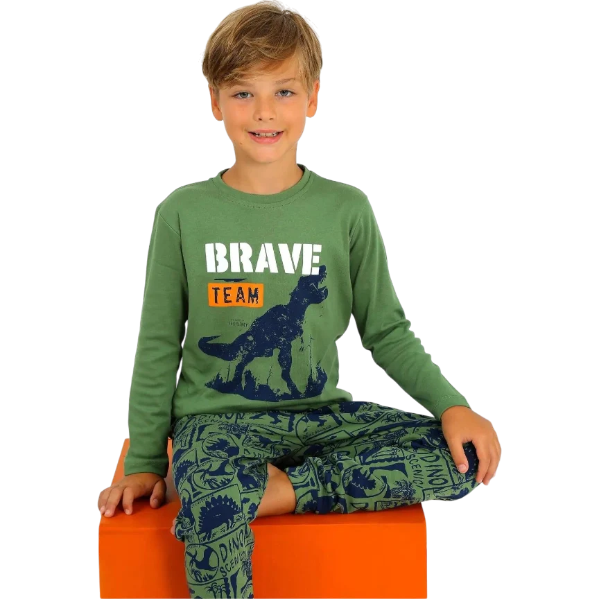 Brave Long Sleeve 100% Cotton Pajama Set For Kids