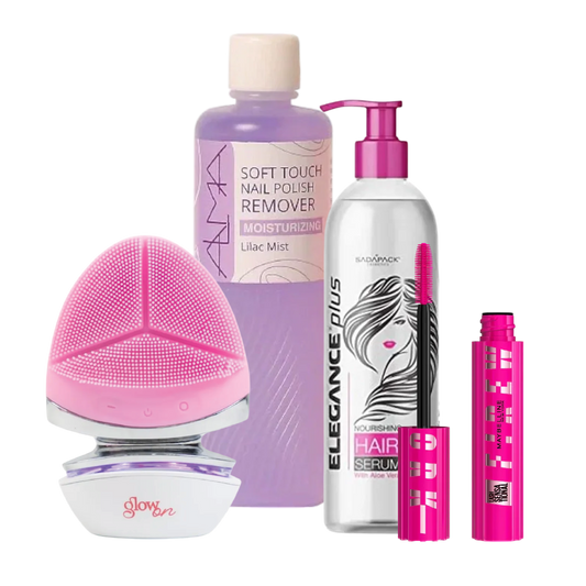 Facial, Lash, Nail & Hair Care Set Bundle - 4 Pcs