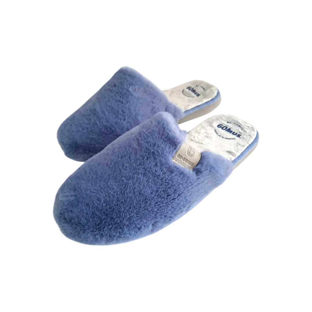 Gomus Warm Furry Slippers in Plain Blue Gomus Slippers gomus-warm-furry-slippers-in-plain-blue   all products    816c27 d0079d-2.myshopify.com