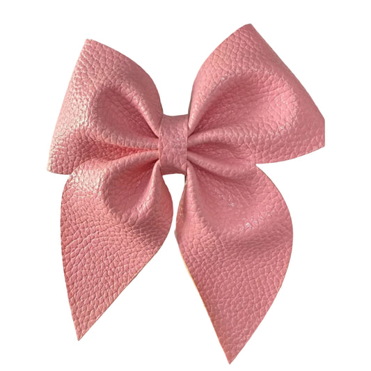 Pink Bow Leather