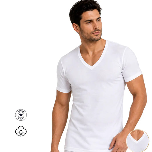 Flanelle Men V-Neck Undershirt
