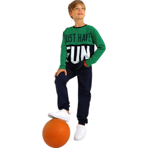 Just Have Fun Sport Chic Long Sleeve Survetmet Set For Kids