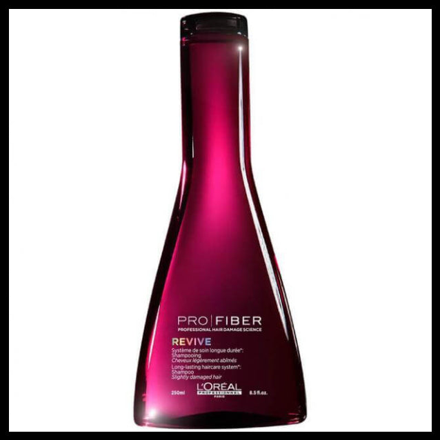 L'Oréal Professionnel Pro Fiber Revive Shampoo 250ml for slightly damaged hair – professional repairing shampoo for soft, healthy, and shiny hair
