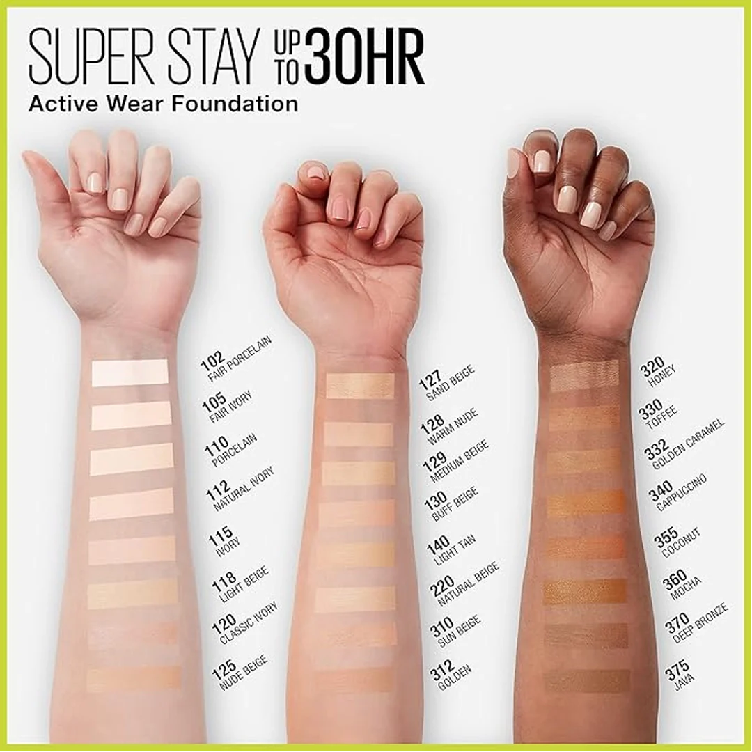 Maybellin Super Stay Longwear Liquid Foundation - 2 Shades