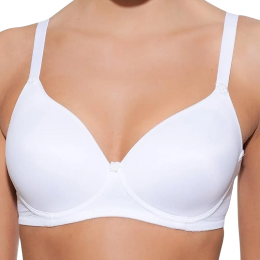 Selene Camila non-wired padded bra in white