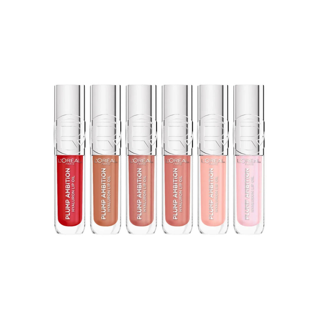 L'Oréal Paris Plump Ambition Hyaluron Lip Oil hydrating plumping lip oil with hyaluronic acid available in multiple shades – original makeup Lebanon