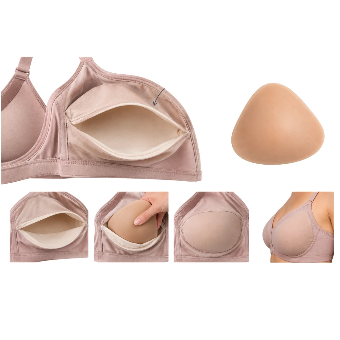 Mastectomy Bra – 100% Cotton, Wire-Free Post-Surgery Bra