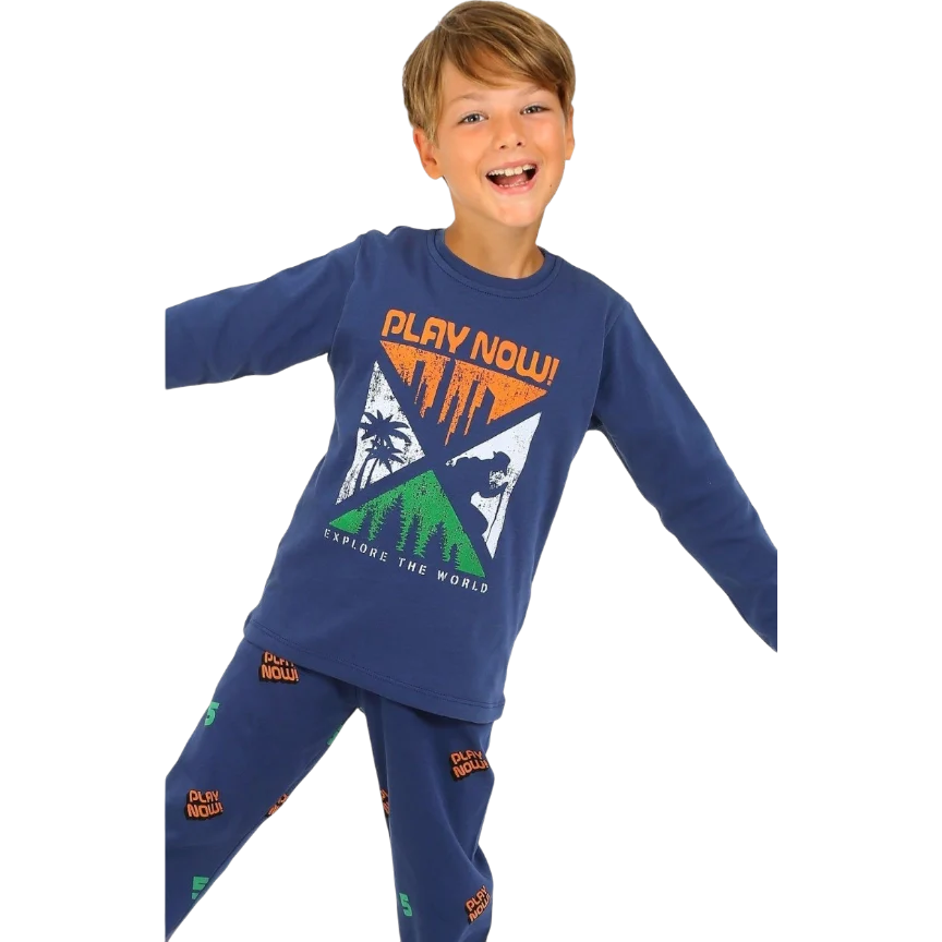 Play Now Long Sleeve Pajama Set For Kids