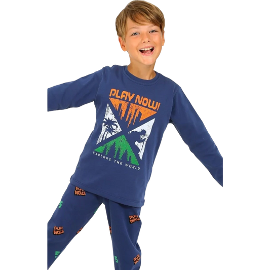 Play Now Long Sleeve Pajama Set For Kids