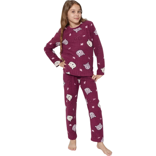 Winter Fleece Pajama Set For Kids