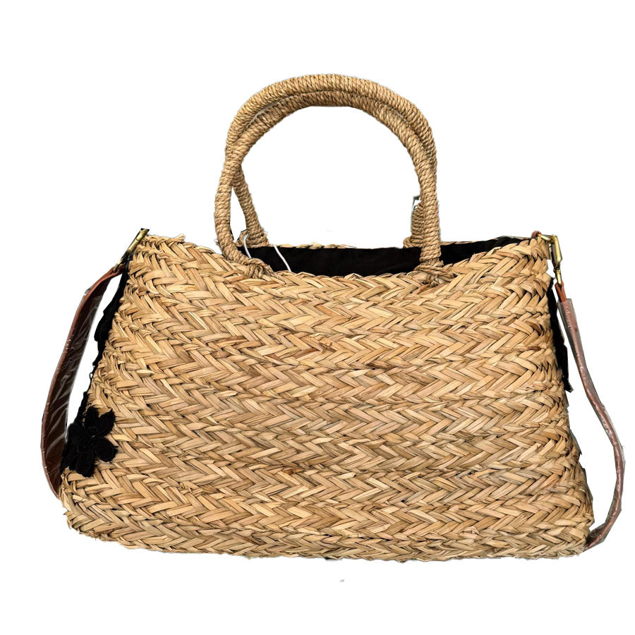 straw handbag  handle strap