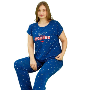 Plus size blue pajama