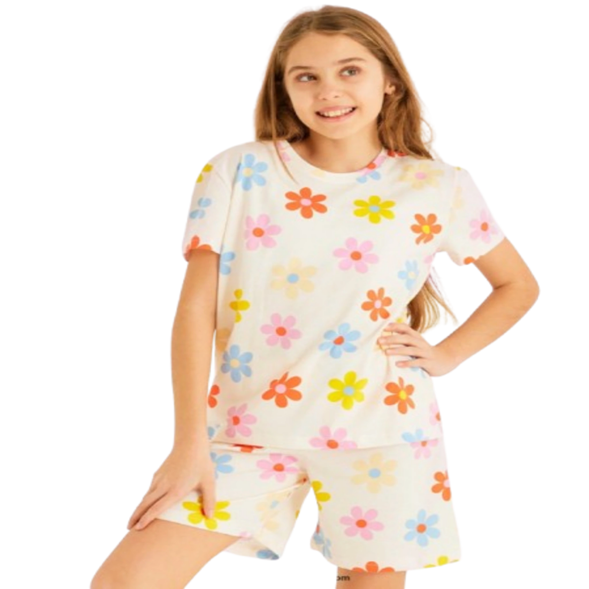 floral pyjama girl