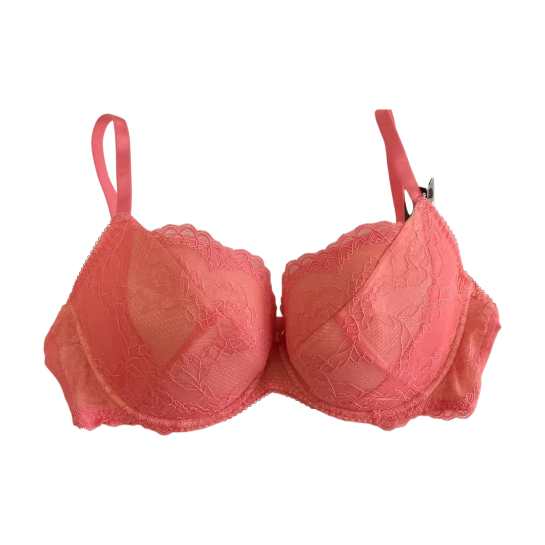 lace peach bra