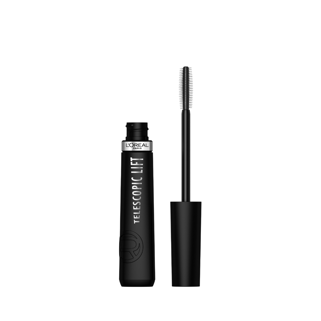 L'Oréal Telescopic Lift Black Mascara packaging and brush
