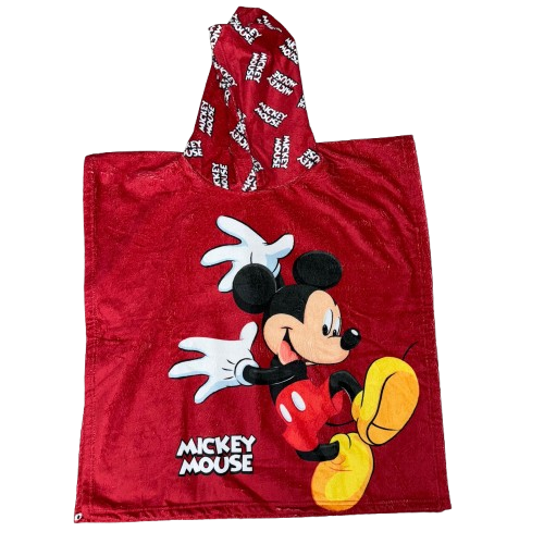 Red towel with Mickey Mouse